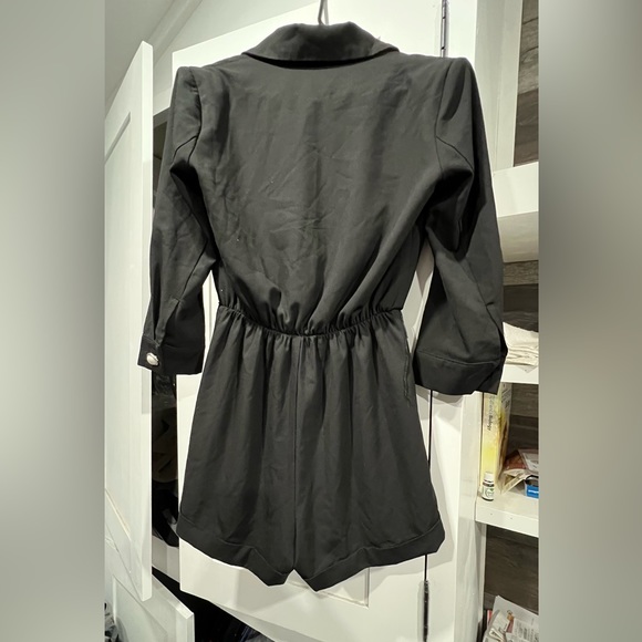 Elegant, Cute Black Forever 21 one piece short romper with long sleeves. - Picture 3 of 8